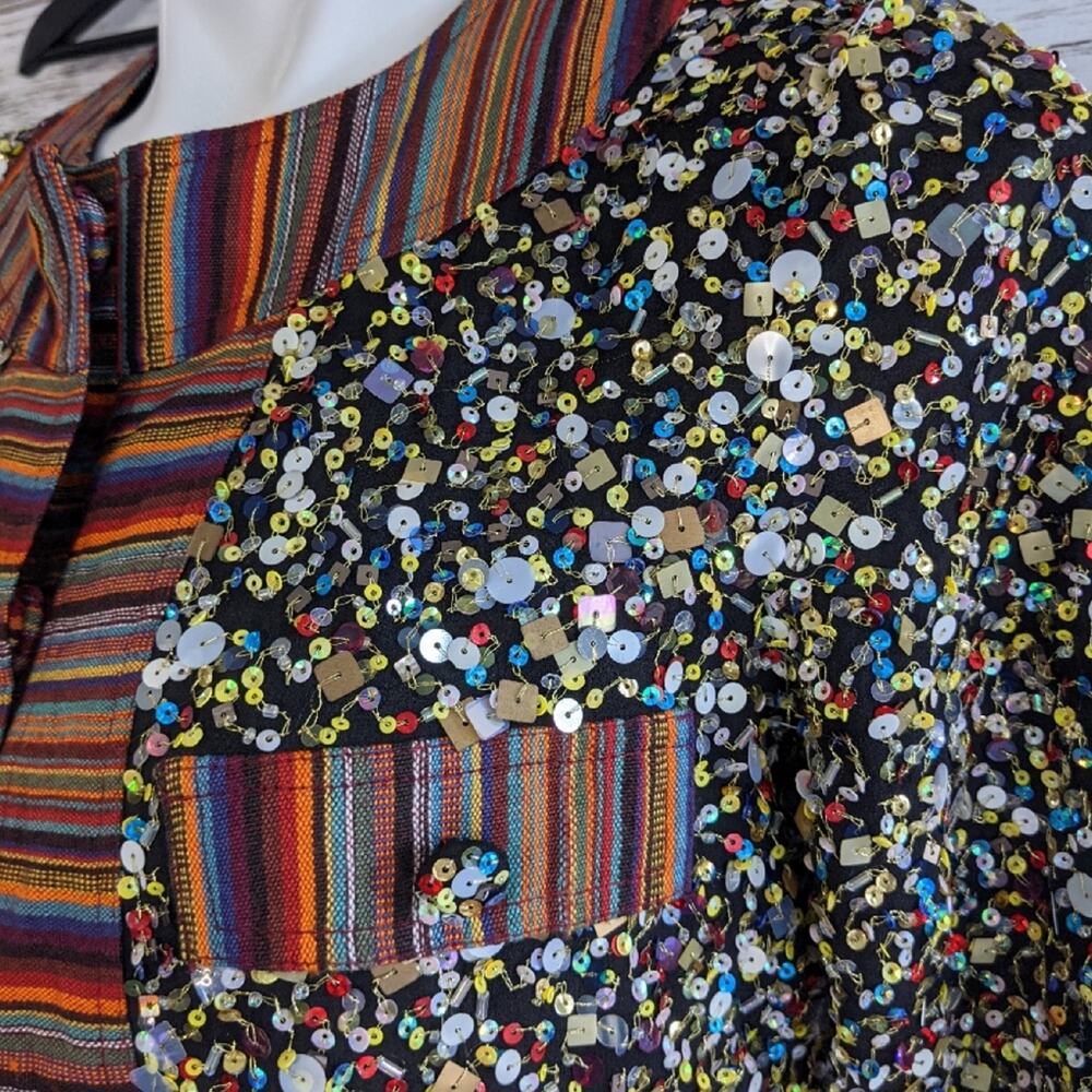 Berek Multicolor Sequin Party Jacket size Medium - image 2